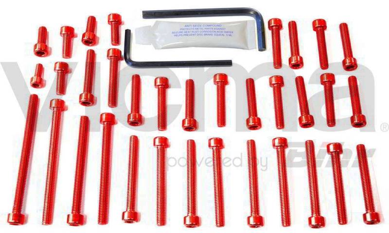 pro-bolt – 42125: Schrauben C/Allen Deckel Motor Aluminium rot GSX 600 08 – 10 esu093r von Pro Bolt