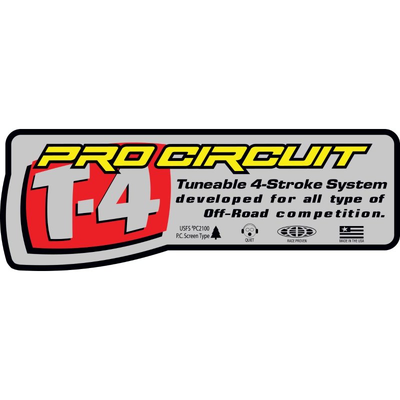 Pro Circuit Auspuff Aufkleber T-4 Slip On 08 DCT4S von Pro Circuit