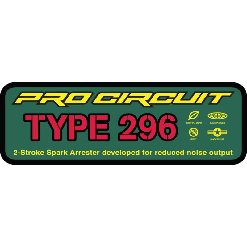 Pro Circuit Auspuff SILENCER STICKER TYP 296 von Pro Circuit