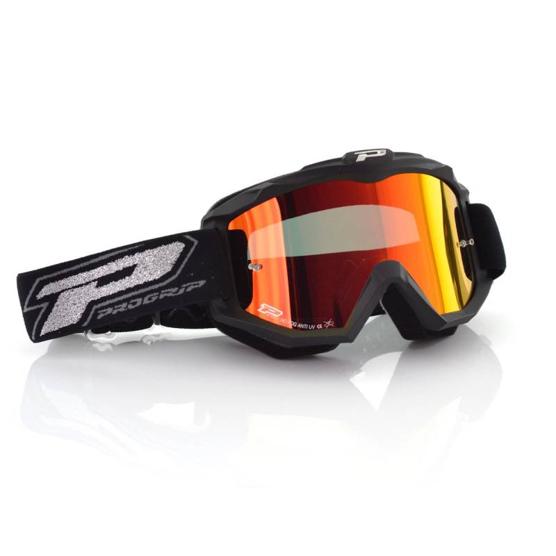 Progrip Motocross Brille 3204, Matt Schwarz, Einzig Größe von Progrip