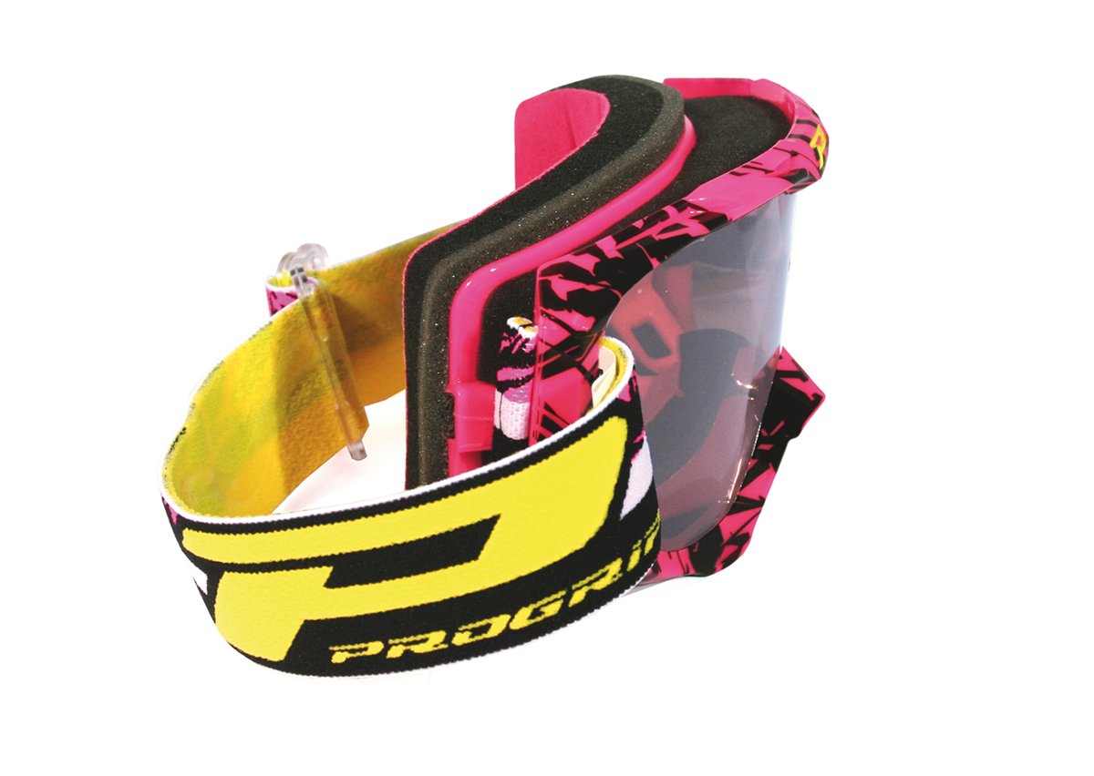 Progrip Motocross Brille 3450, Rosa/Gelb/Schwarz, Einzig Größe von Progrip