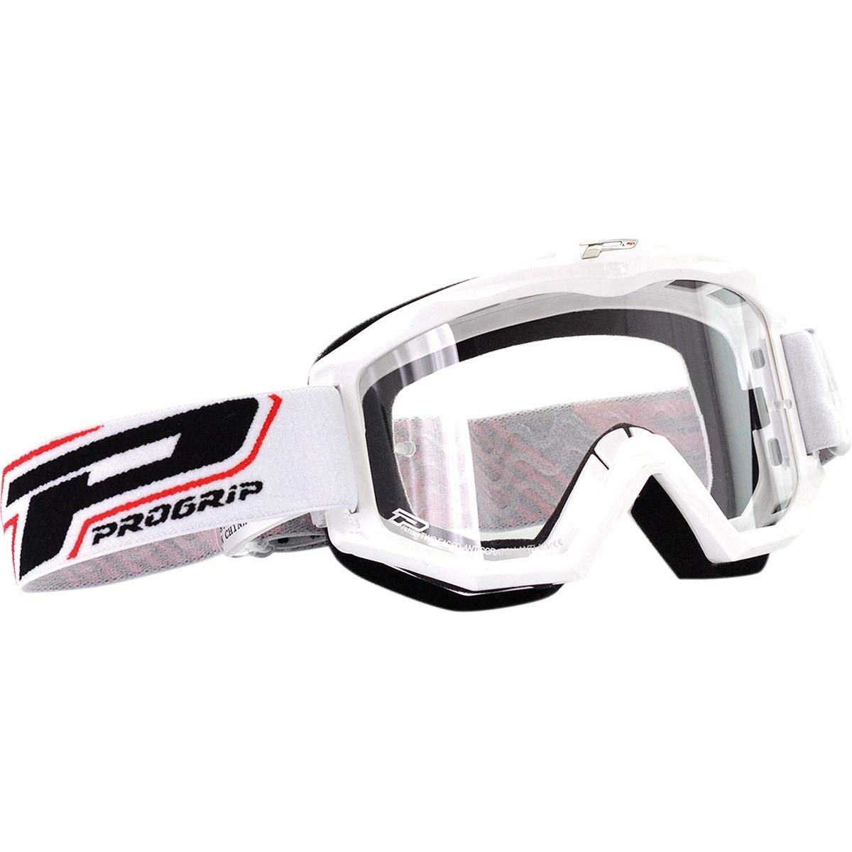 Progrip PZ3201BI Goggle Race Line, Erwachsene, Weiß von Progrip