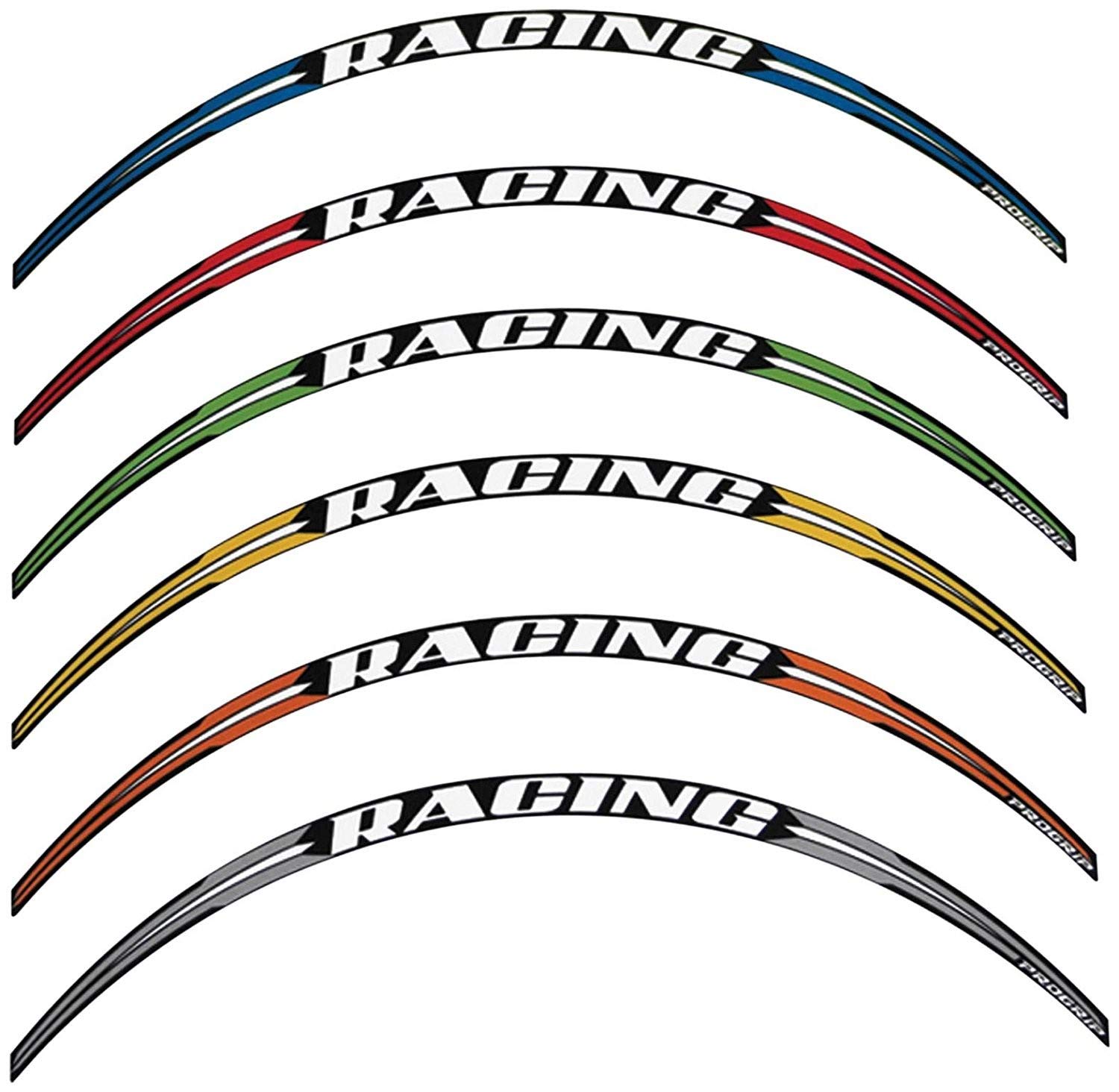 Progrip Wheel stripes, 12 stripes (3pcs per rim side), Orange von Progrip