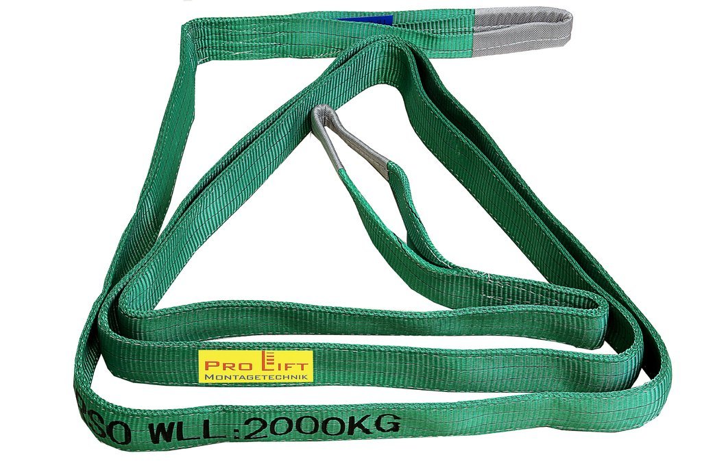 Pro-Lift-Montagetechnik 2t Hebeband mit 2 Schlaufen, Länge 6m, 2-lagig genäht, WS26J, 02186 Pro-Lift-Montagetechnik 2t Hebeband mit 2 Schlaufen, Länge 6m, 2-lagig genäht, WS26J, 02186 von Pro-Lift-Montagetechnik