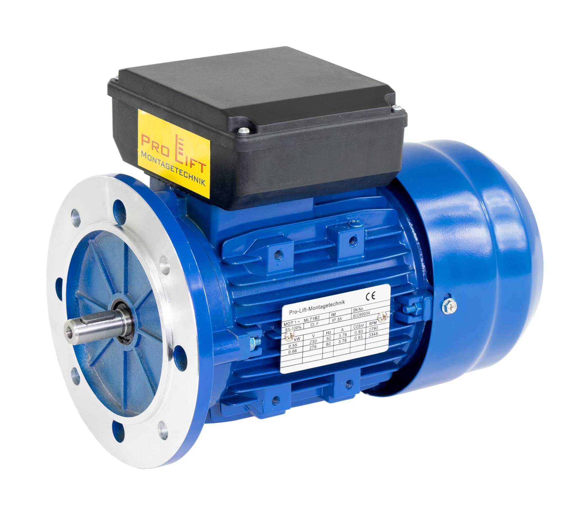 Pro-Lift-Montagetechnik Elektromotor 0,55kW 1400 U/min Industriemotor 230V mit Flansch B5 Ausführung Pro-Lift-Montagetechnik Elektromotor 0,55kW 1400 U/min Industriemotor 230V mit Flansch B5 Ausführung von Pro-Lift-Montagetechnik