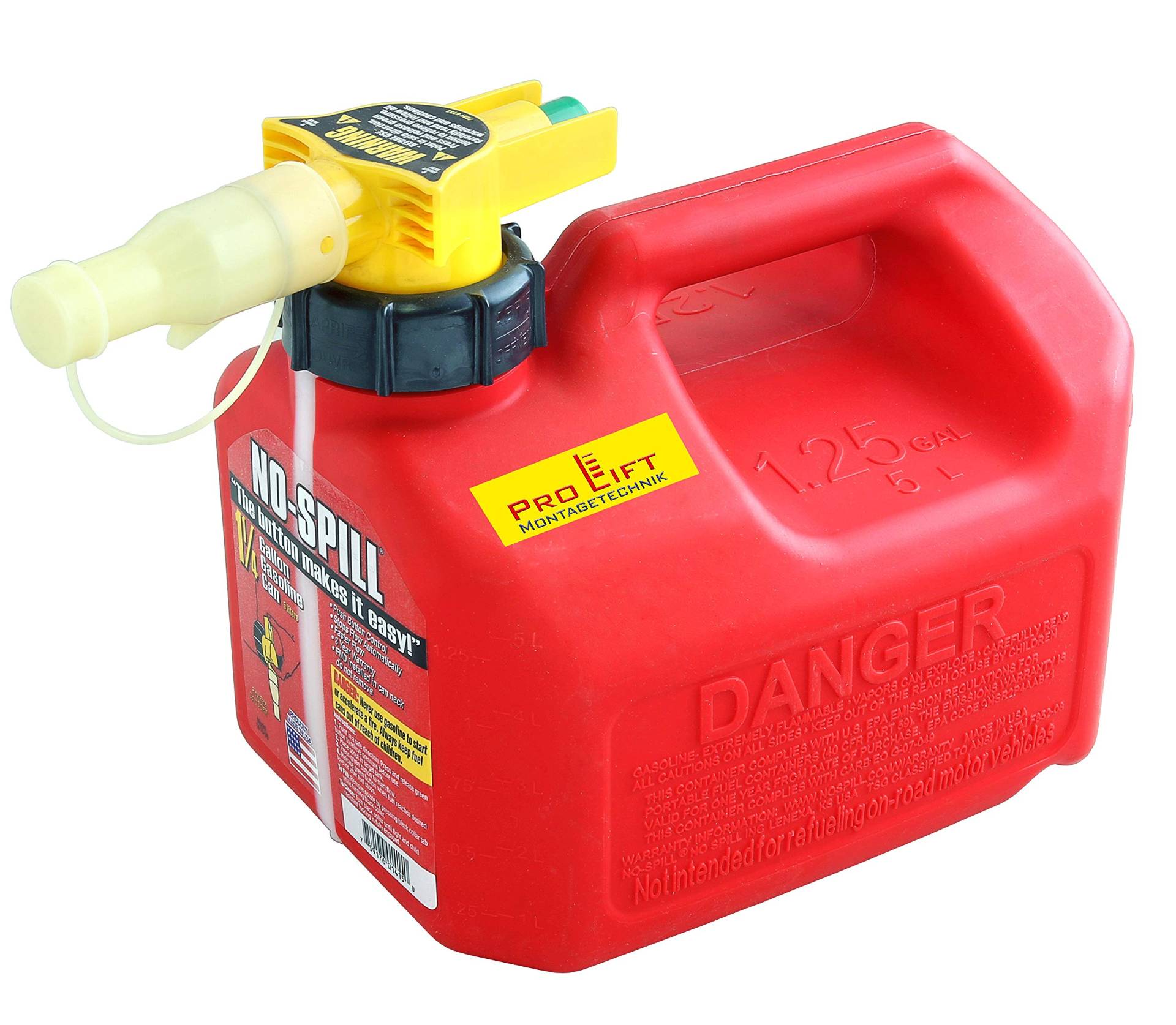Pro-Lift-Montagetechnik No Spill Kanister Benzin Diesel 5Liter NOSPILL05J, 02340 Pro-Lift-Montagetechnik No Spill Kanister Benzin Diesel 5Liter NOSPILL05J, 02340 von Pro-Lift-Montagetechnik