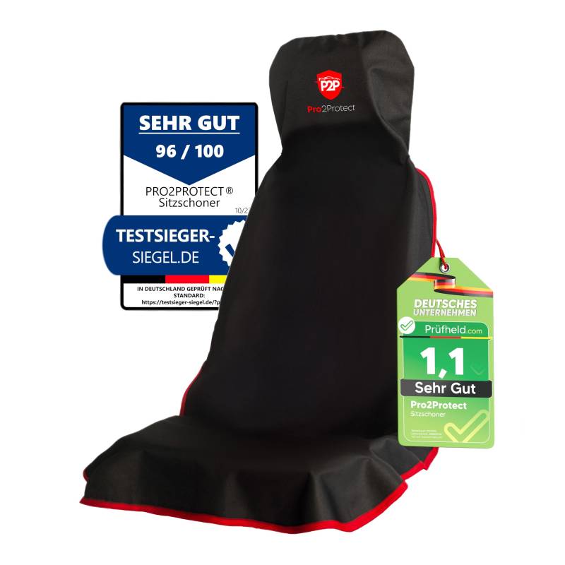 Pro2Protect (2X Test SEHR GUT) Auto Sitzbezüge, Sitzauflage, Sitzschoner, Autositzschoner, Autositzbezüge, Sitzbezug für Vordersitze, Autositzauflage Schonbezug Autositz vorne, Auto Innenraum Zubehör von Pro2Protect