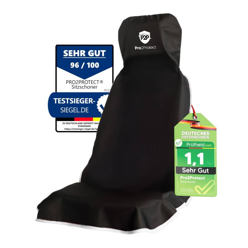 Pro2Protect (2X Test SEHR GUT) Auto Sitzbezüge, Sitzauflage, Sitzschoner, Autositzschoner, Autositzbezüge, Sitzbezug für Vordersitze, Autositzauflage Schonbezug Autositz vorne, Auto Innenraum Zubehör von Pro2Protect