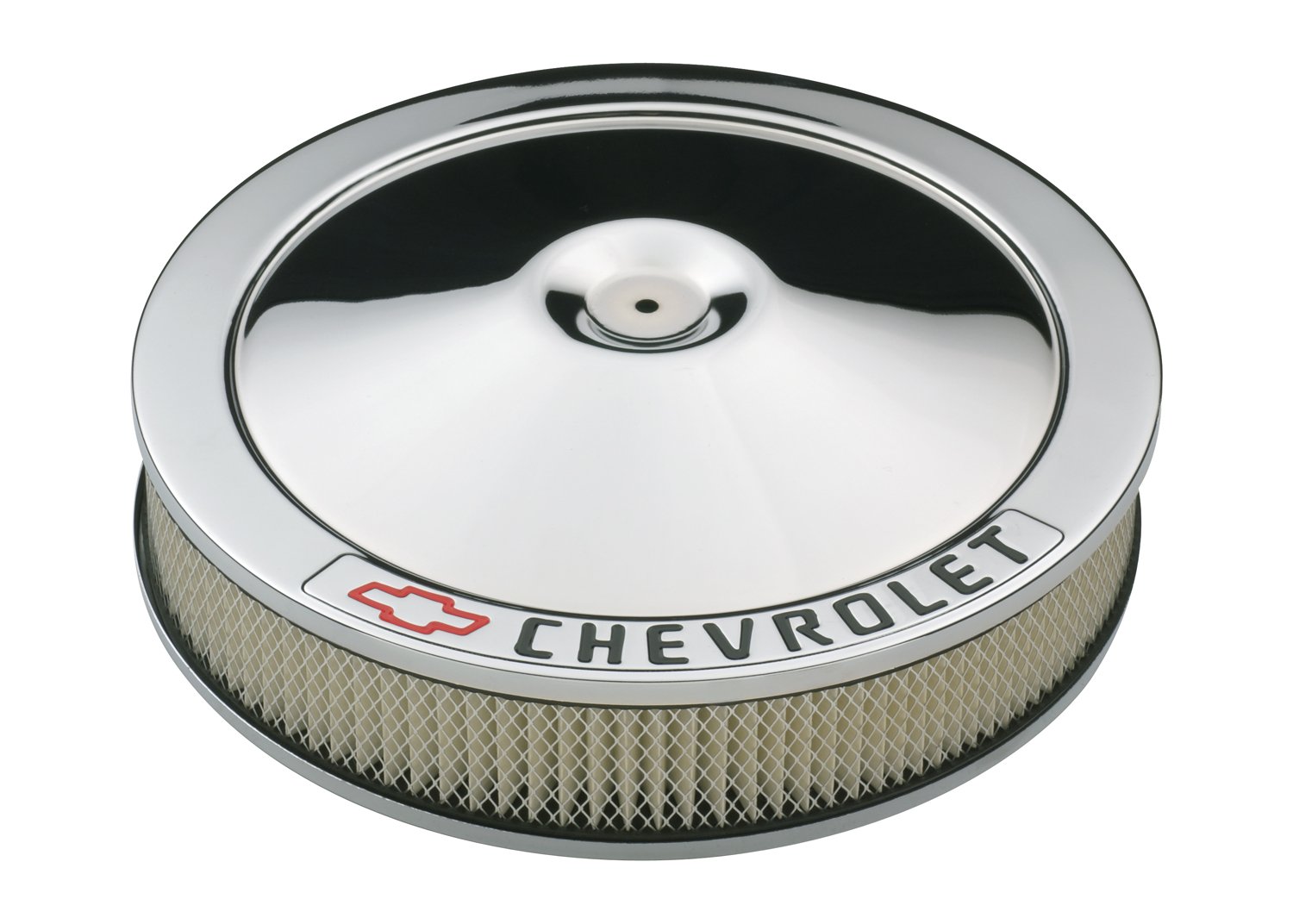 Proform 141-906 Chrome 14 Diameter Air Cleaner Kit with Black Chevrolet/Red Bowtie Logo and 3 Paper Filter by ProForm von ProForm