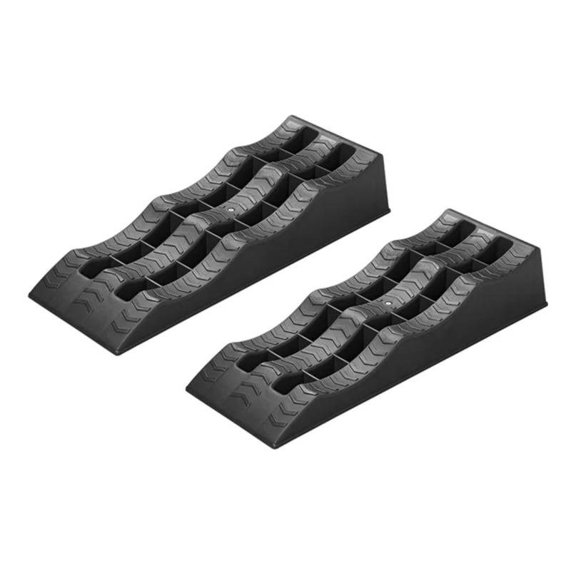 2er Set Ausgleichskeile für Wohnmobil & Wohnwagen – Auffahrkeile mit 3 Stufen (4/7/10 cm), rutschfest, bis 5t, UV-stabil, Schwarz von ProPlus