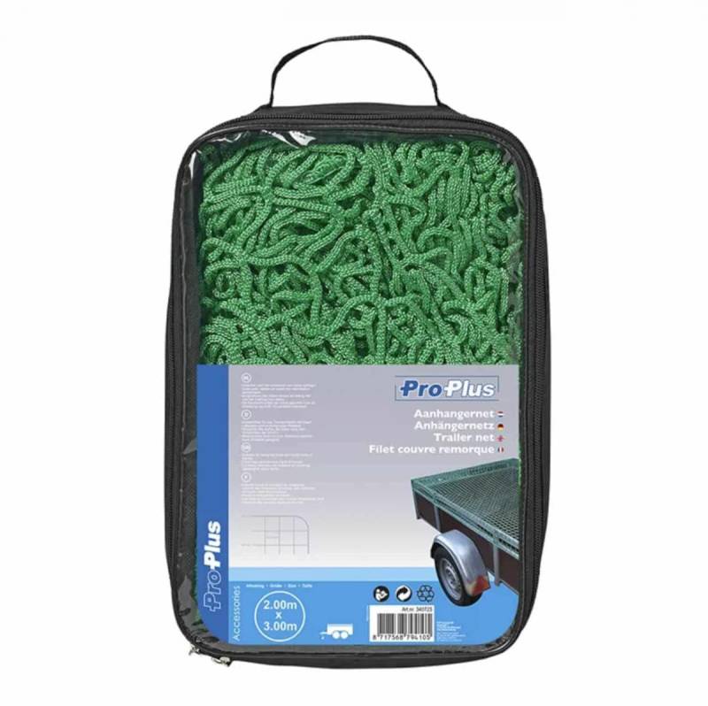 ProPlus 340723 Ladungssicherungsnetz Anhängernetz Abdecknetz 2,0 x 3,0m mit umlaufendem festem Seil von ProPlus