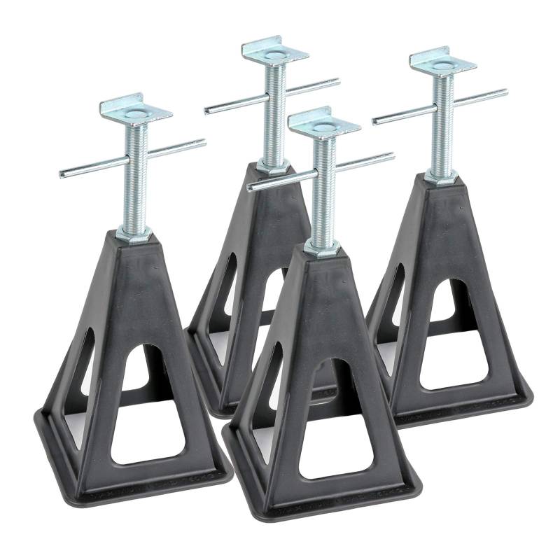 PRO PLUS Stützbock 4er Set Kunststoff höhenverstellbar 750 Kg Traglast/Stück 42 cm Höhe für Wohnwagen oder Anhänger von ProPlus