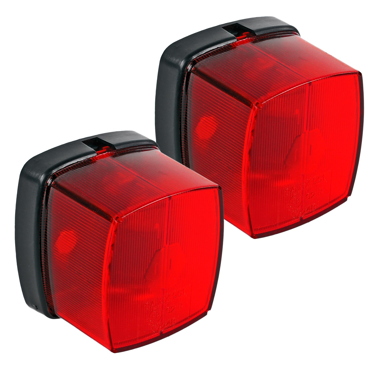 ProPlus 2X Positionsleuchte rot E Prüfzeichen inkl Befestigungsmaterial für Wohnwagen und Anhänger von ProPlus