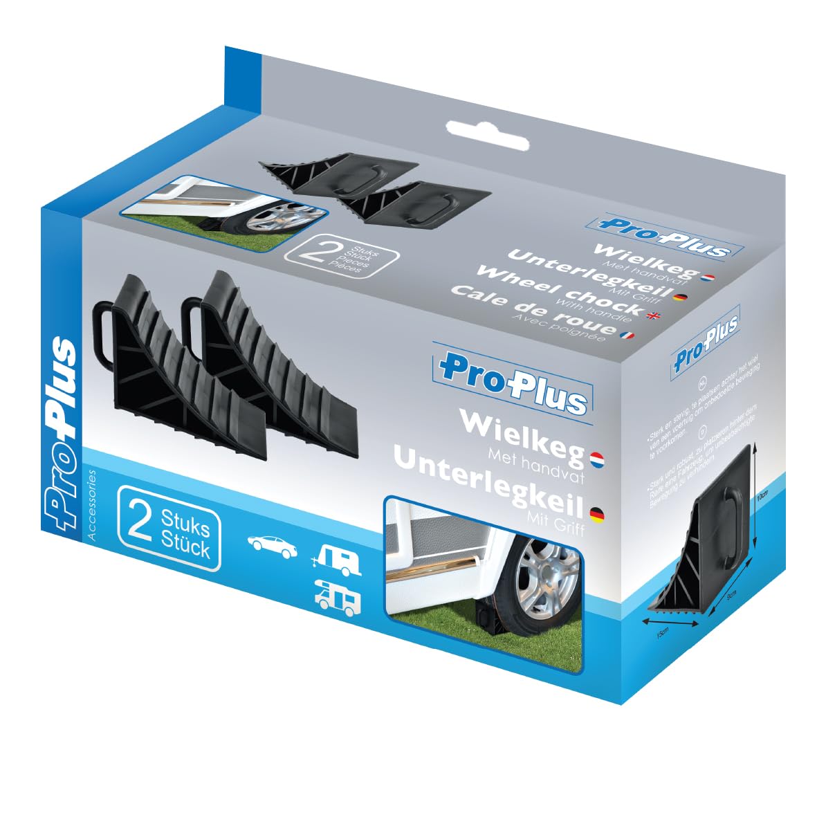 ProPlus 341347 2 x Unterlegkeile mit Griff Bremskeile Wohnwagen Anhänger PKW Hänger ProPlus 341347 2 x Unterlegkeile mit Griff Bremskeile Wohnwagen Anhänger PKW Hänger von ProPlus