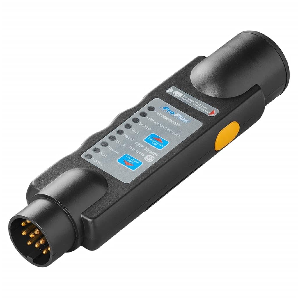 ProPlus 343543 Tester Prüfgerät beidseitig 13polig Beleuchtungstester für Anhänger Steckdose Steckertester ProPlus 343543 Tester Prüfgerät beidseitig 13polig Beleuchtungstester für Anhänger Steckdose Steckertester von ProPlus