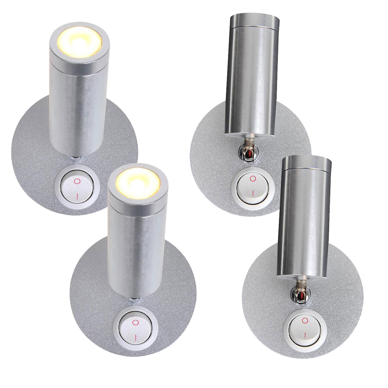ProPlus 4er Set Wohnwagen Wohnmobil Boot Innenbeleuchtung Led Aufbauspot schwenkbar 12v, 120lm, Ø65x65-130mm, On/Off Schalter ProPlus 4er Set Wohnwagen Wohnmobil Boot Innenbeleuchtung Led Aufbauspot schwenkbar 12v, 120lm, Ø65x65-130mm, On/Off Schalter von ProPlus