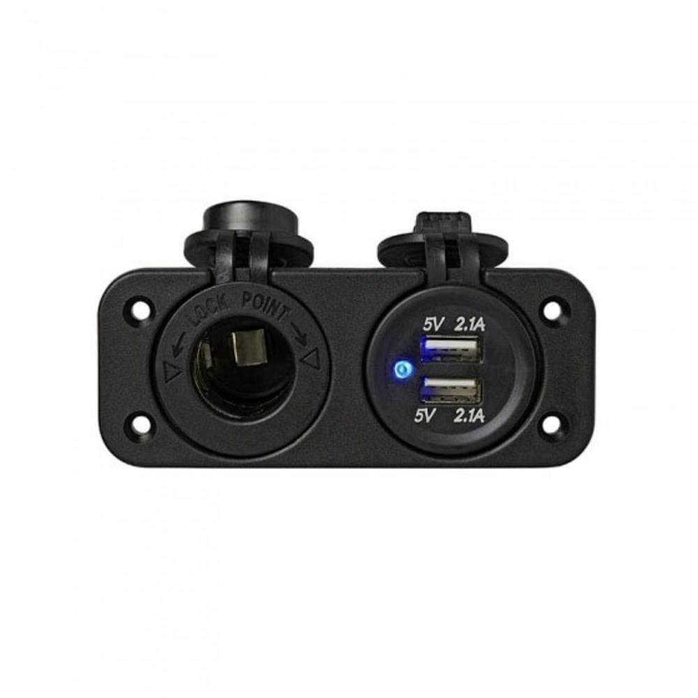 ProPlus Einbau Kit: Steckdose DIN + USB Doppel-Steckdose 2x2100mA ProPlus Einbau Kit: Steckdose DIN + USB Doppel-Steckdose 2x2100mA von ProPlus