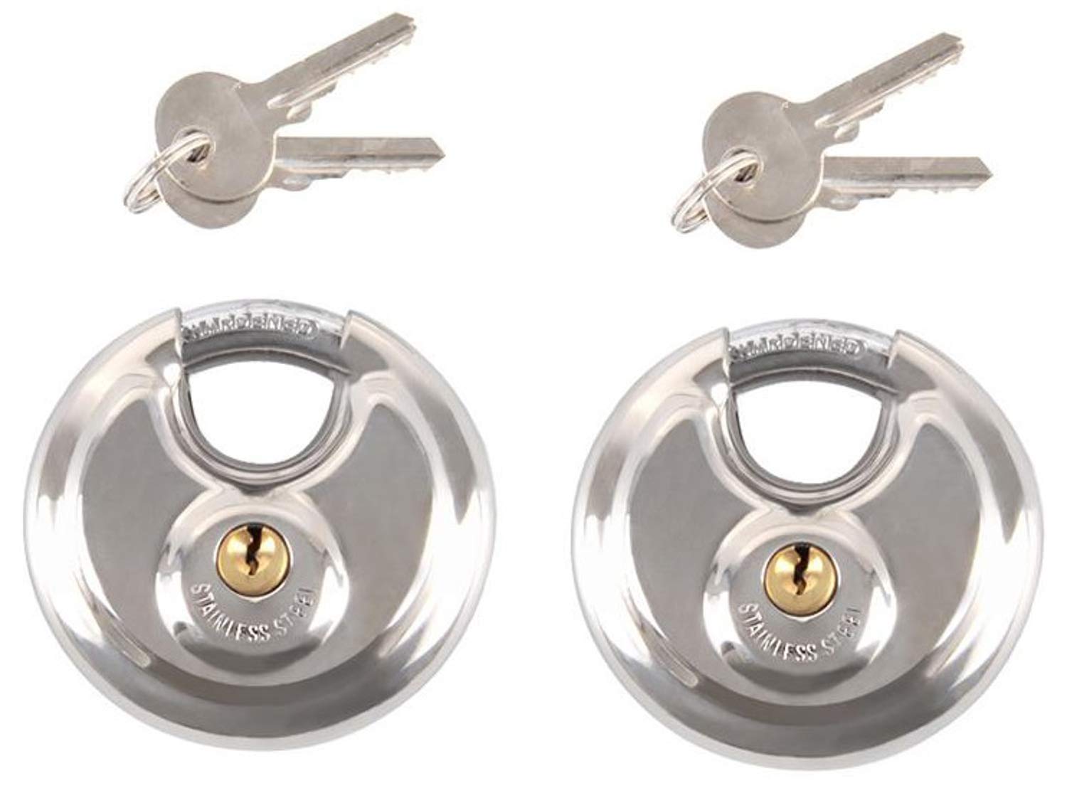 ProPlus 341319 Paar (2 Stück) Rundschloß Ø70mm Vorhängeschloss gleichschließende Ausführung ProPlus 341319 Paar (2 Stück) Rundschloß Ø70mm Vorhängeschloss gleichschließende Ausführung von APT