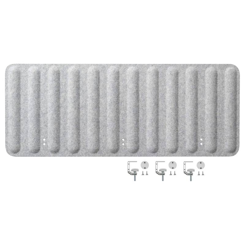 EILIF Paravent für Schreibtisch 48x120 cm grau von ProTuning