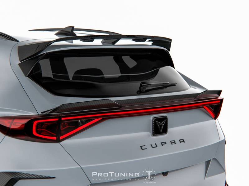 ProTuning Carbon Spoiler für C-UPRA Formentor SUV, Schwarz, Kohlenstofffaser, Kohlefaser, Heck von ProTuning