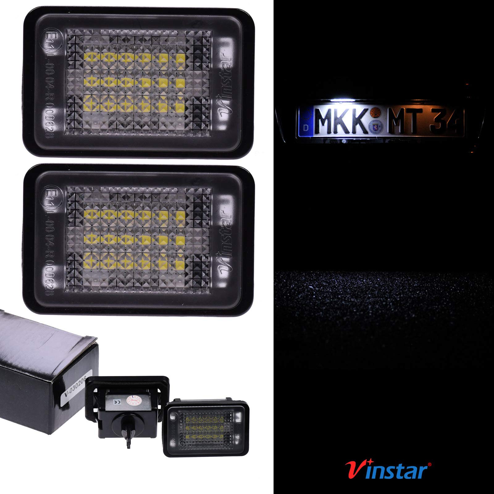 Vinstar LED Kennzeichenbeleuchtung E-geprüft CAN-Bus 18 LEDs je Modul 6000 Kelvin kompatibel mit X204 GLK 2007-2013 Vinstar LED Kennzeichenbeleuchtung E-geprüft CAN-Bus 18 LEDs je Modul 6000 Kelvin kompatibel mit X204 GLK 2007-2013 von ProTuning