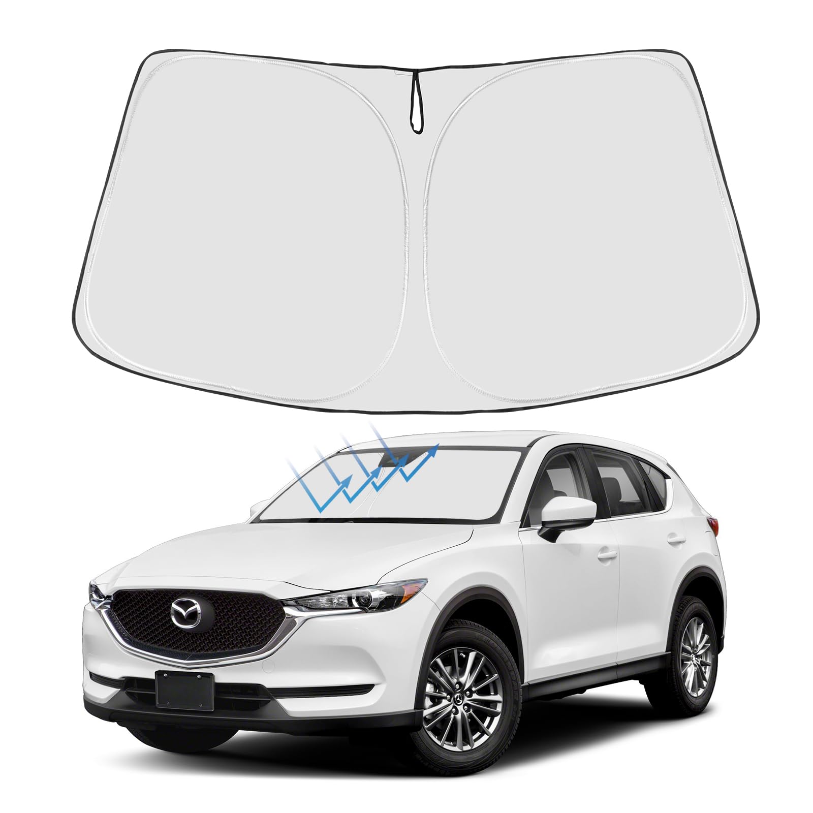 Proadsy 2025 Upgrade Frontscheibe Sonnenschutz Faltbarer Sonnenschutz Custom Fit 2017-2024 2025 Mazda CX5 CX-5, Sport, Touring, Grand Touring, 4-Türer Crossover Zubehör Proadsy 2025 Upgrade Frontscheibe Sonnenschutz Faltbarer Sonnenschutz Custom Fit 2017-2024 2025 Mazda CX5 CX-5, Sport, Touring, Grand Touring, 4-Türer Crossover Zubehör von Proadsy