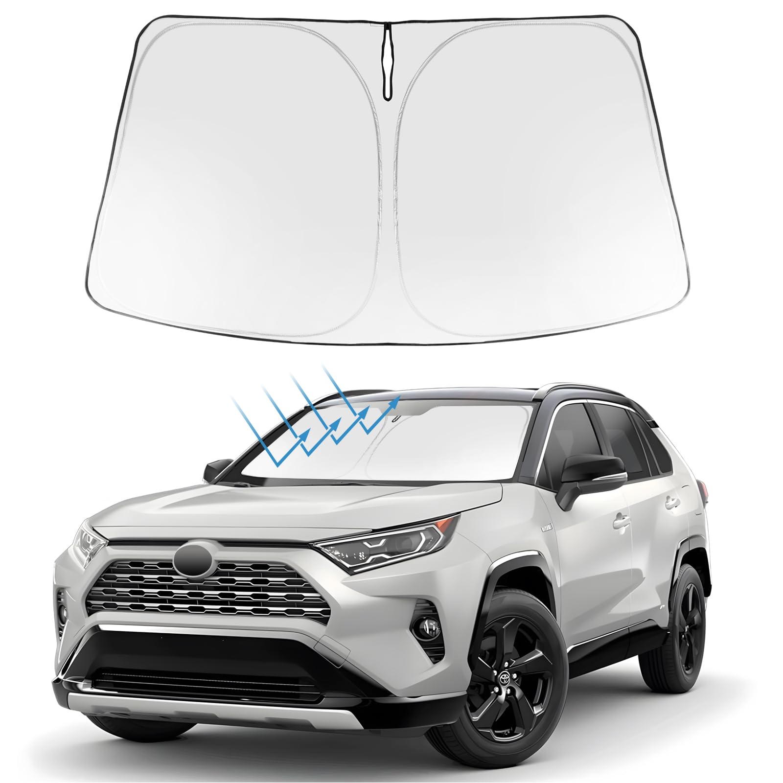 Proadsy Front Windshield Sun Shade Foldable Sunshade Protector Custom Fit 2023 2022 2021 2020 2019 RAV4 SUV Crossover, LE XLE Premium Limited XSE Hybrid Adventure Accessories 2023 Upgrade Proadsy Front Windshield Sun Shade Foldable Sunshade Protector Custom Fit 2023 2022 2021 2020 2019 RAV4 SUV Crossover, LE XLE Premium Limited XSE Hybrid Adventure Accessories 2023 Upgrade von Proadsy