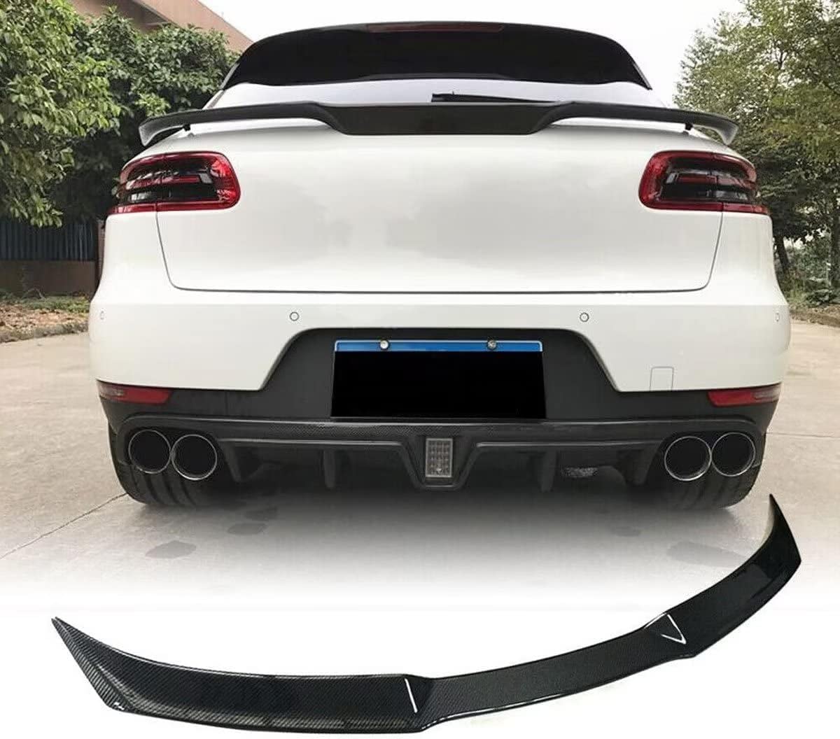 Kohlefaser Auto Heckspoiler für Porsche Macan Base/Turbo/GTS/S Sport Utility 4Door 2014-2020,Heckspoiler Kofferraumdeckel Dachflügel Lippe Spoiler Kohlefaser Auto Heckspoiler für Porsche Macan Base/Turbo/GTS/S Sport Utility 4Door 2014-2020,Heckspoiler Kofferraumdeckel Dachflügel Lippe Spoiler von Proborn