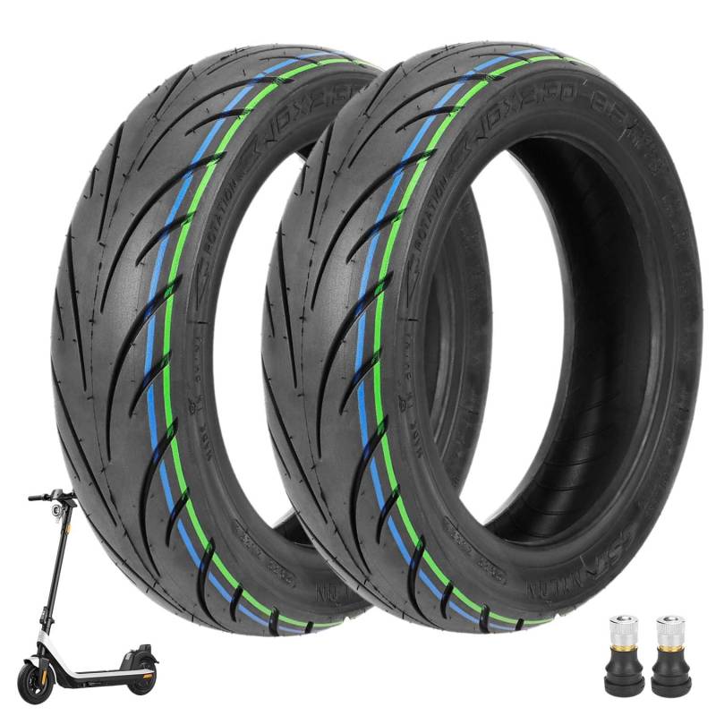 Prodrocam 10 x 2,30-6,5 CST E Scooter Reifen Tubeless für NIU KQi2 / KQI2 Pro Elektroroller 10 Zoll Vakuum Reifen Schlauchlose Vorne/Hinten, mit Ventil (2 Stück) von Prodrocam