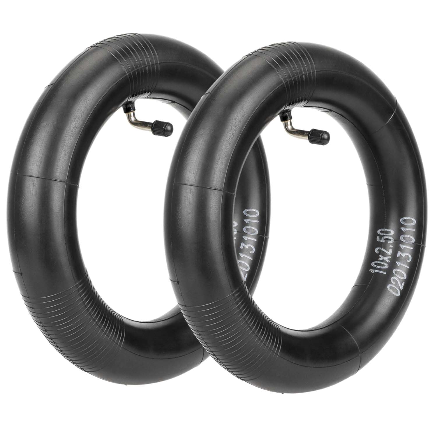 Prodrocam 10 x 2,5 Schlauch, 10 Zoll Ersatzschlauch für Speedway 5 / Dualtron 3 / Zero 10X Scooter Innen Verdickte Ventilversilberung, 2 Stück (Außen 90°) von Prodrocam
