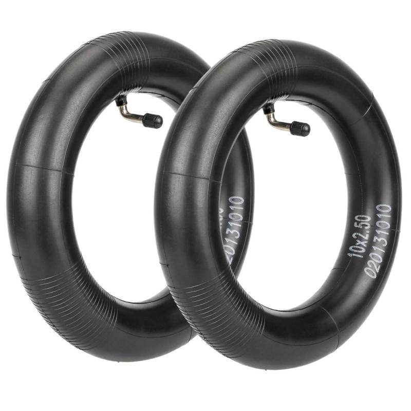 Prodrocam 10 x 2,5 Schlauch, 10 Zoll Ersatzschlauch für Speedway 5 / Dualtron 3 / Zero 10X Scooter Innen Verdickte Ventilversilberung, 2 Stück (Außen 90°) von Prodrocam