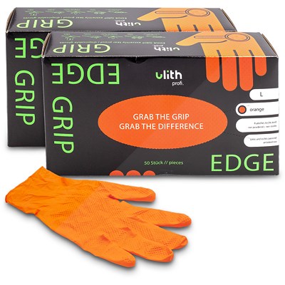 Products For Future 2x Grip Handschuhe mit Diamntprägung orange Gr. L von Products for future