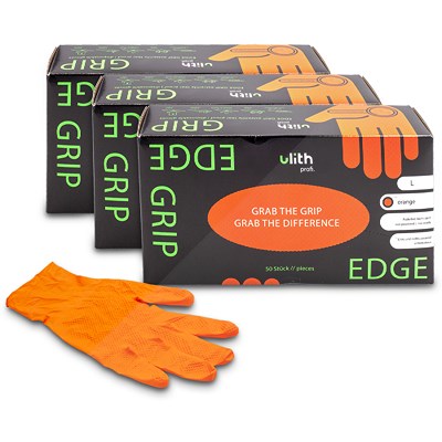 Products For Future 3x Grip Handschuhe mit Diamntprägung orange Gr. L von Products for future