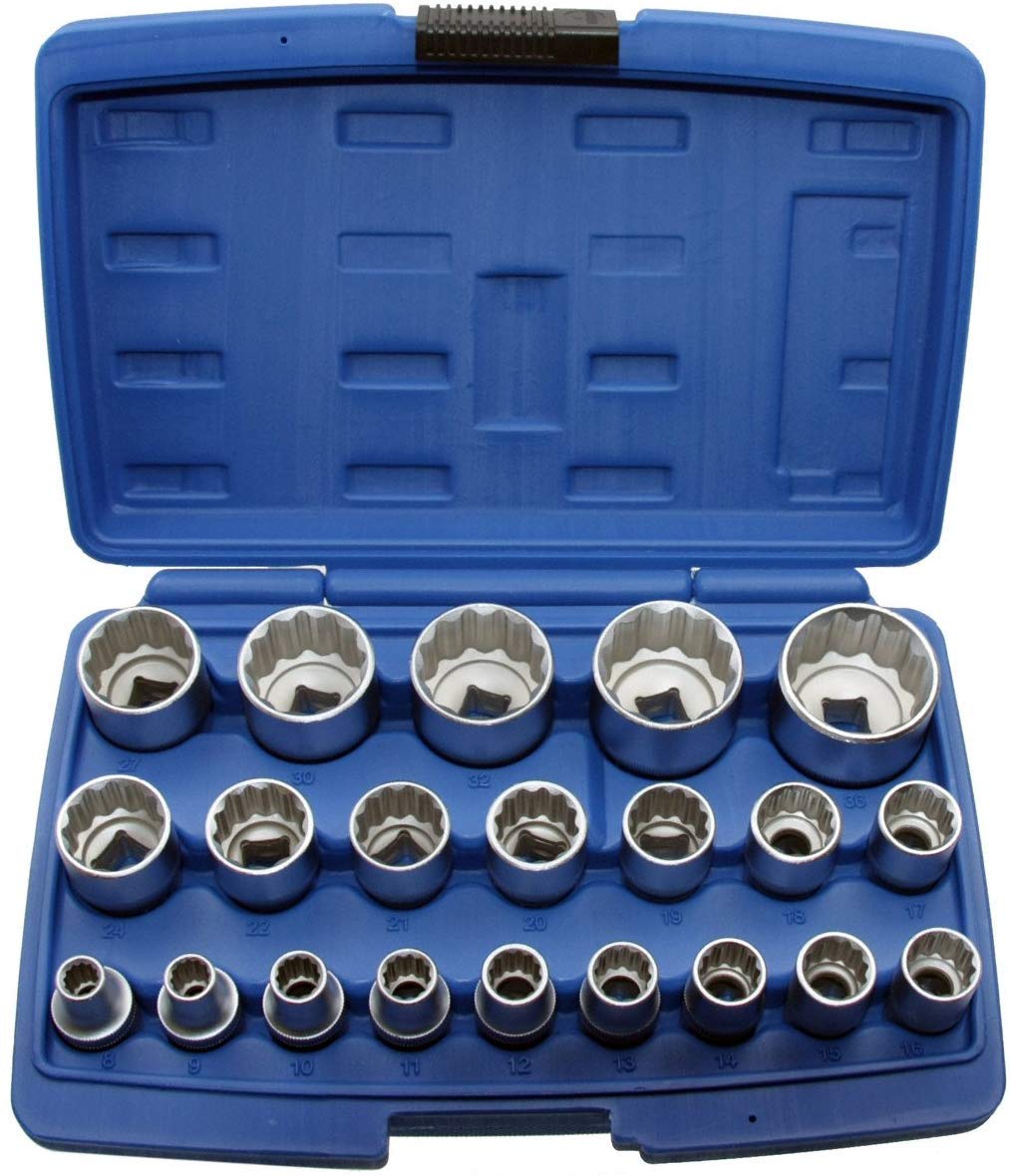Profi-Werkzeuge 21 x Multi Steckschlüsseleinsatz Nuss Stecknuss VIELZAHN Steckschlüssel-Einsatz 12-Kant 1/2" Nuss 8-36mm Set Stecknuss Satz Profi-Werkzeuge 21 x Multi Steckschlüsseleinsatz Nuss Stecknuss VIELZAHN Steckschlüssel-Einsatz 12-Kant 1/2" Nuss 8-36mm Set Stecknuss Satz von Profi-Werkzeuge