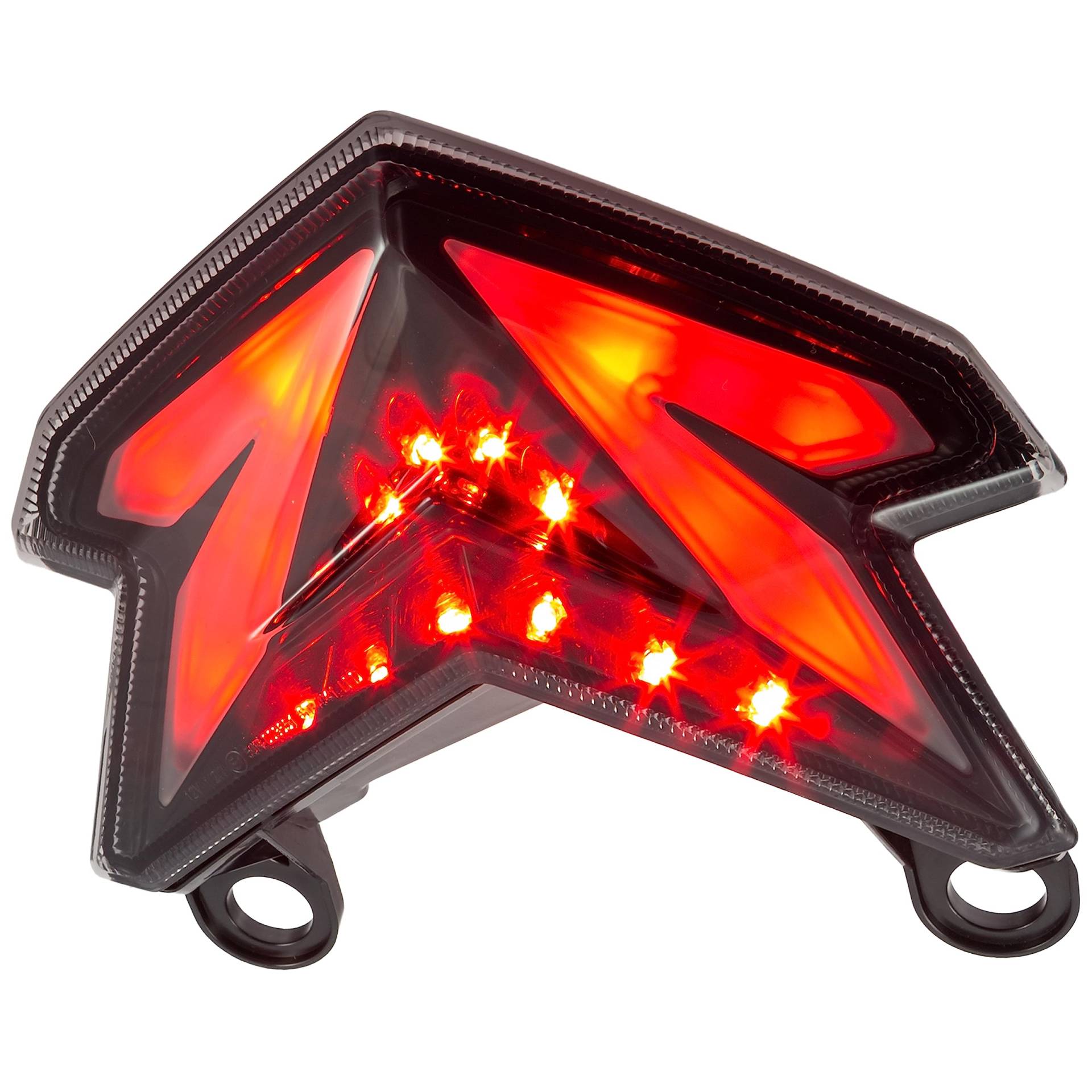 LED Rücklicht kompatibel mit: Kawaaki ZX-6R BJ 2013-16 / Z 800 BJ 2013-16 getönt E-geprüft von Progress-Line