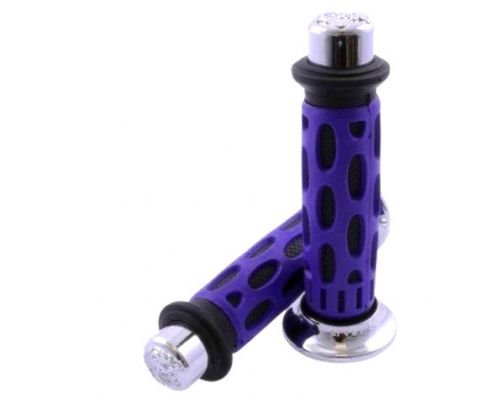 Lenkergriffe PROGRIP Griffe 768 schwarz lila Chrom Kappen Roller Scooter Motorrad Lenkergriffe PROGRIP Griffe 768 schwarz lila Chrom Kappen Roller Scooter Motorrad von Progrip