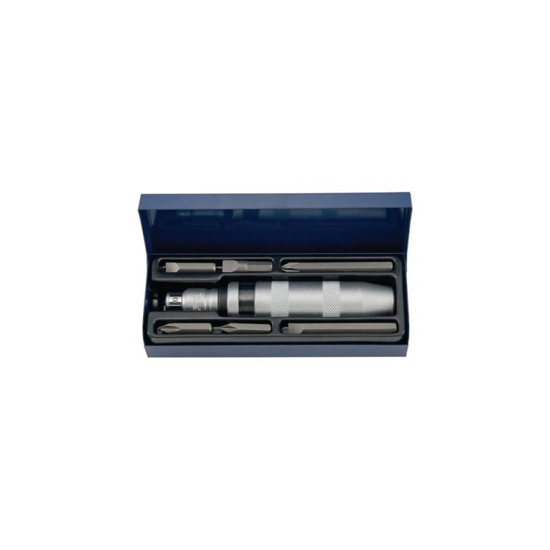 PROMAT 828191 Schlagschraubersatz 5tlg. 1,3 cm (0,5 Zoll = 1/2 Zoll) i.Stahlkassette PROMAT von Promat