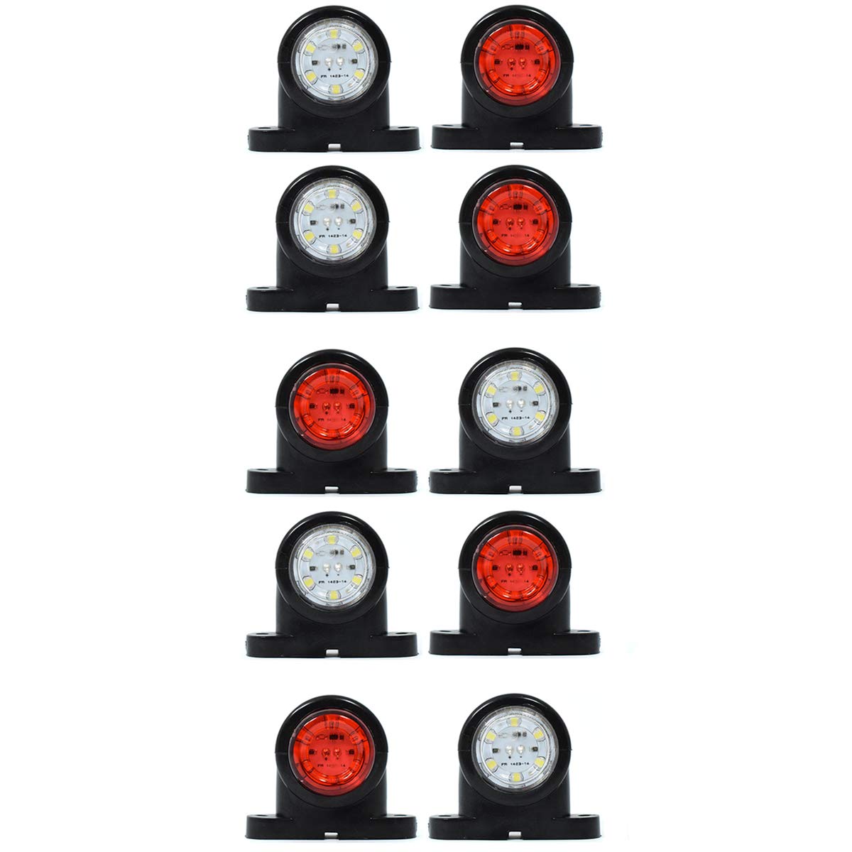 10x G LED LKW Begrenzungsleuchten 12V/24V Positionsleuchten Anhänger Rot Weiß von Promo Link
