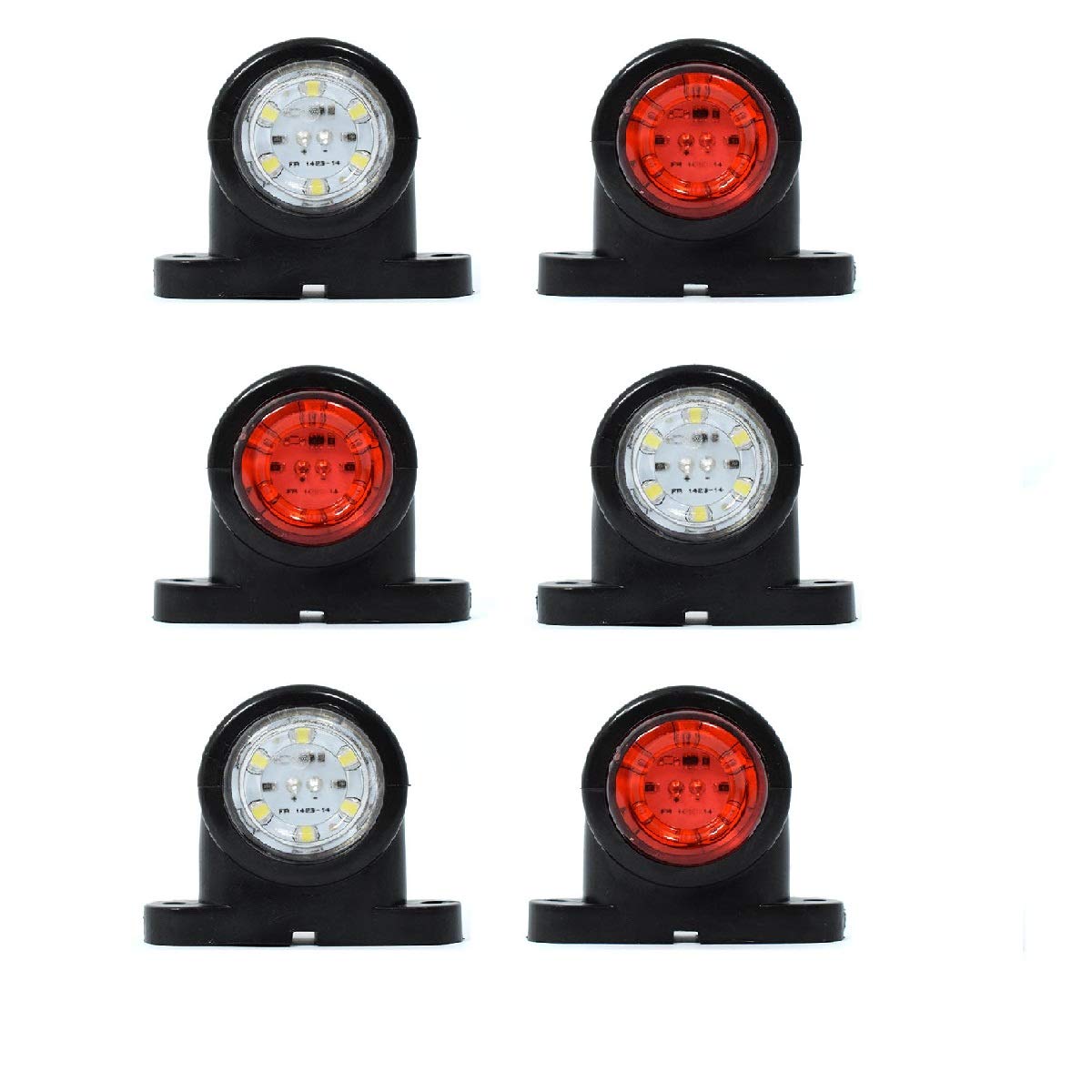 6x G LED LKW Begrenzungsleuchten 12V/24V Positionsleuchten Anhänger Rot Weiß von Promo Link