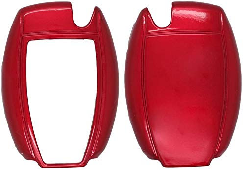 Hochglanz-ABS-Hartschalen-Schutzhülle für Funkschlüssel mit 3 Tasten, Schlüsselanhänger, rot von Protex