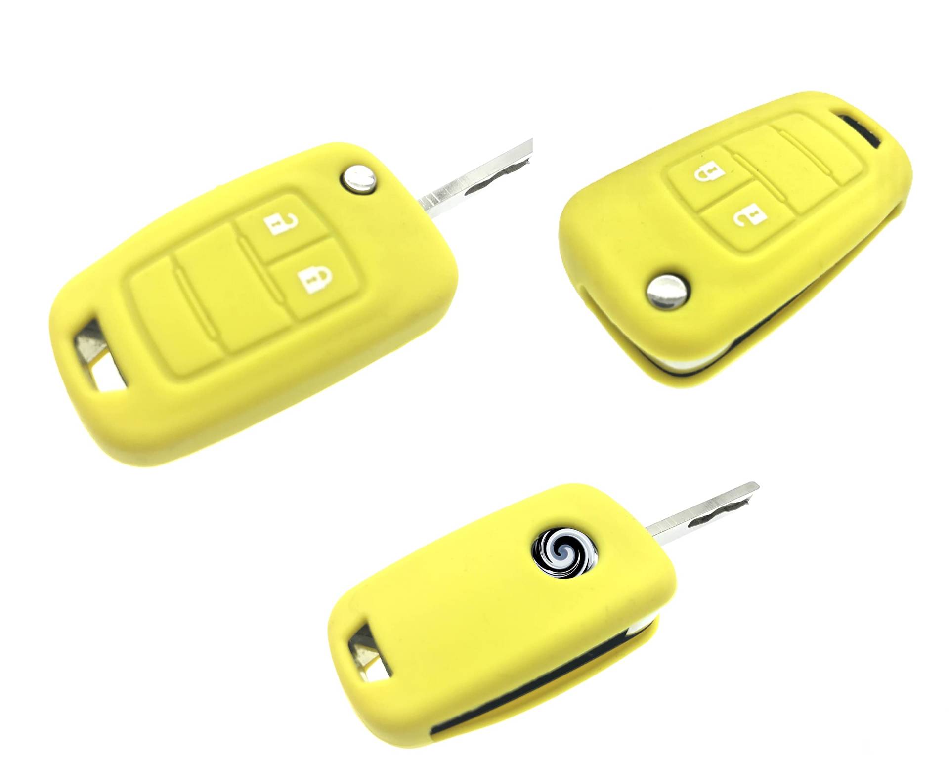 Hohe Qualität Silikon Schlüsselanhänger Protector Case Opel/Vauxhall ASTRA, Insignia Sri Mervia Mokka Adam VXR (gelb) von Protex