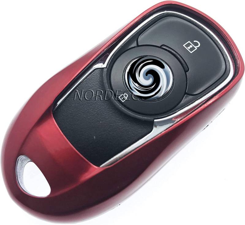 PROTEX Glänzende Hartschalen-Schlüsselanhänger-Abdeckung, kompatibel mit Schlüsseln, Opel Insignia MK 2 Insignia 2017 2018 B Mark 2 Smart Schlüsselanhänger Grand Sport (rot) von PROTEX