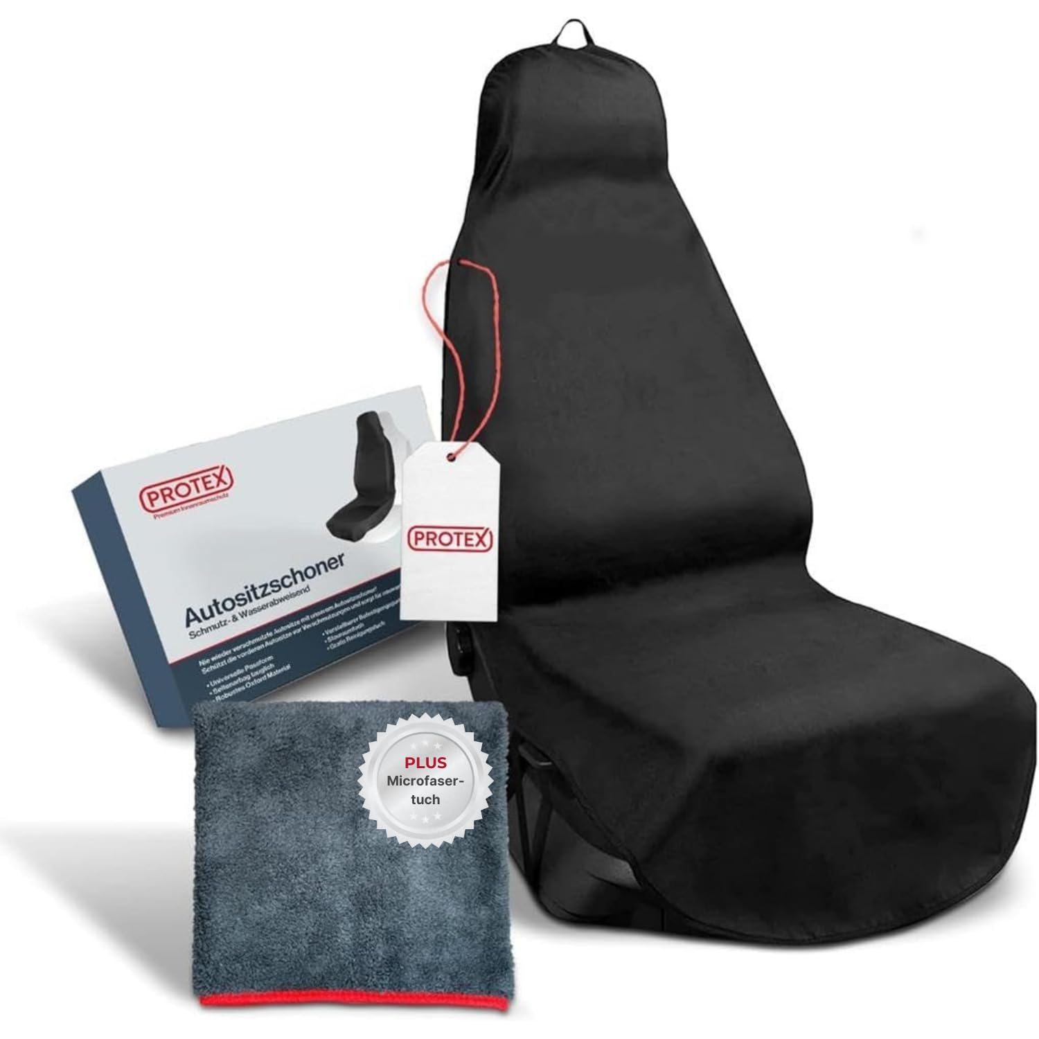 PROTEX Sitzschoner für Autositze - Werkstattschoner - Rutsch- und wasserfestes, schmutzabweisendes Oxford-Material - Ideale Passform - schwarz (1 Stück) von PROTEX
