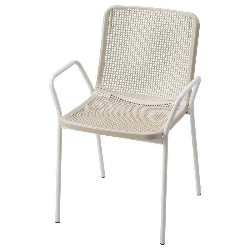 TORPARÖ Sessel mit Armlehnen, In/Outdoor 55x54x81 cm weiß/beige von ProTuning