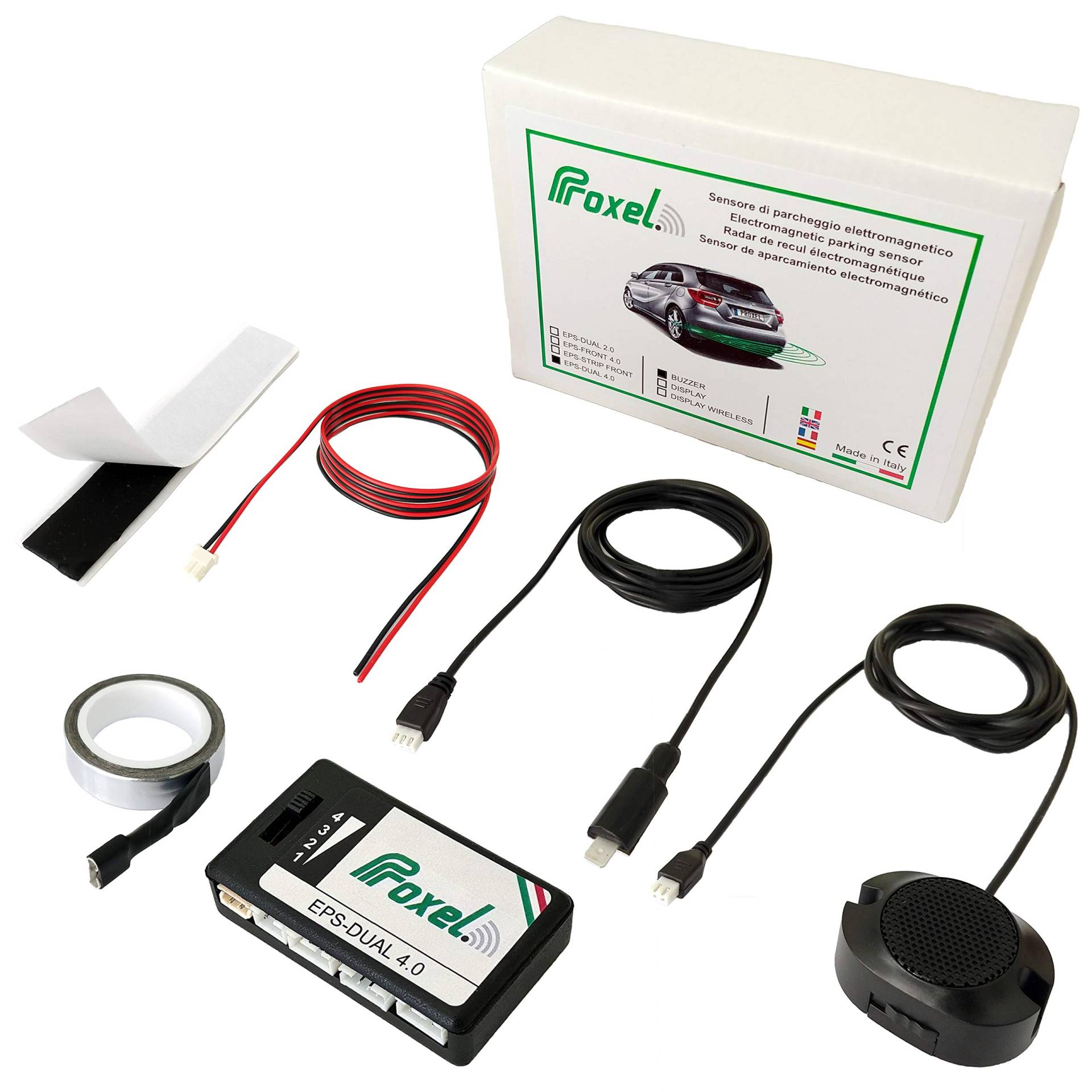 Proxel - Unsichtbare Elektromagnetische Parksensoren Hinten, EPS-DUAL 4.0, ohne Bohren der Stoßstange, Universell und Original-Kit, Version 2023 von Proxel