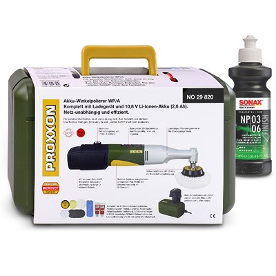 Proxxon Akku-Winkelpolierer - Ø 50 mm + 250 ml SONAX PROFILINE NP 03-06 Proxxon Akku-Winkelpolierer - Ø 50 mm + 250 ml SONAX PROFILINE NP 03-06 von Proxxon