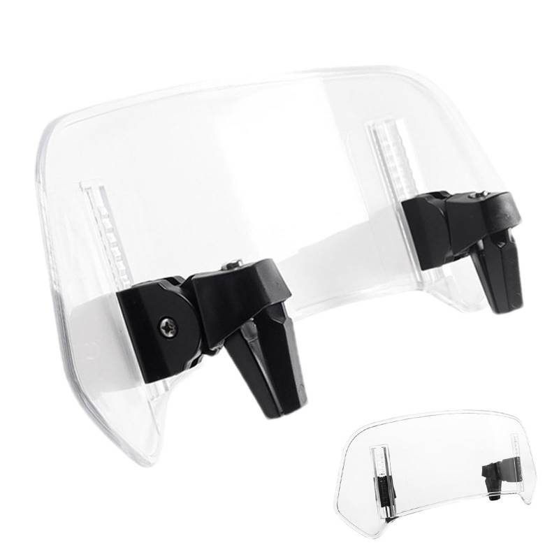 Motorrad Windschutzscheibenverlängerung, Einstellbarer Clip Motorrad Windabweiser Verstellbare Clip- Windschutzscheibe Windschild Spoiler Zubehör von Proypiax