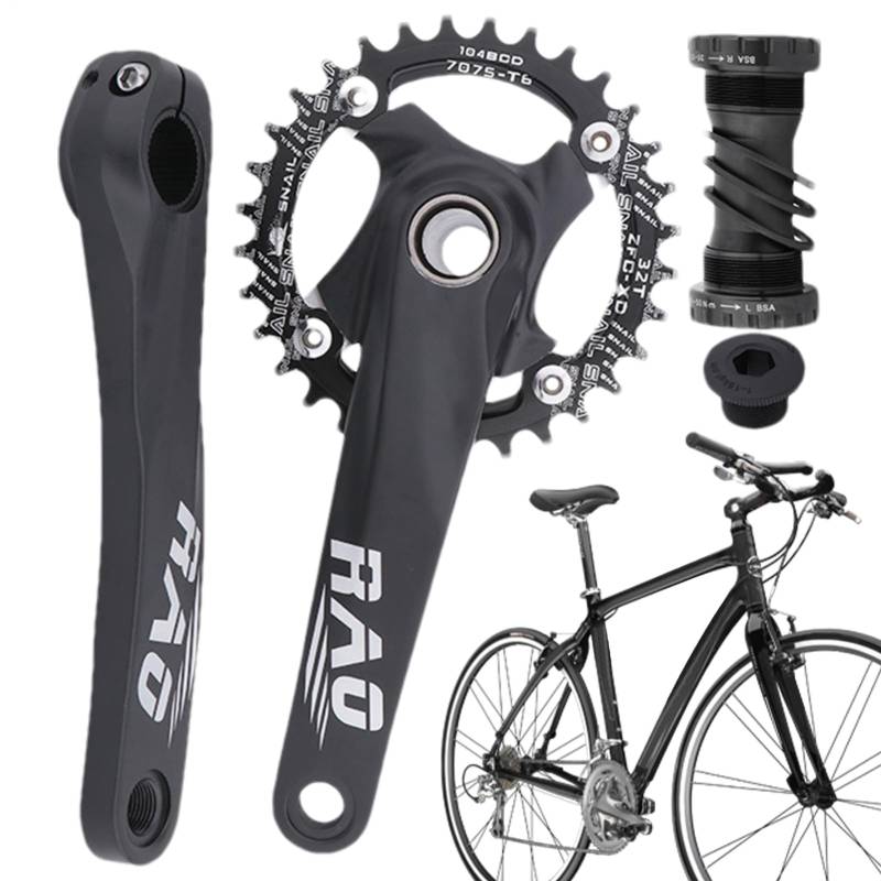 Proypiax Fahrradkurbel | Hohl Integrierte Fahrradkette Ritzel Aus Aluminiumlegierung - Leichtes Aluminiumlegierung Schmal Breit Kettenblatt Ritzel Für Den Außenbereich von Proypiax