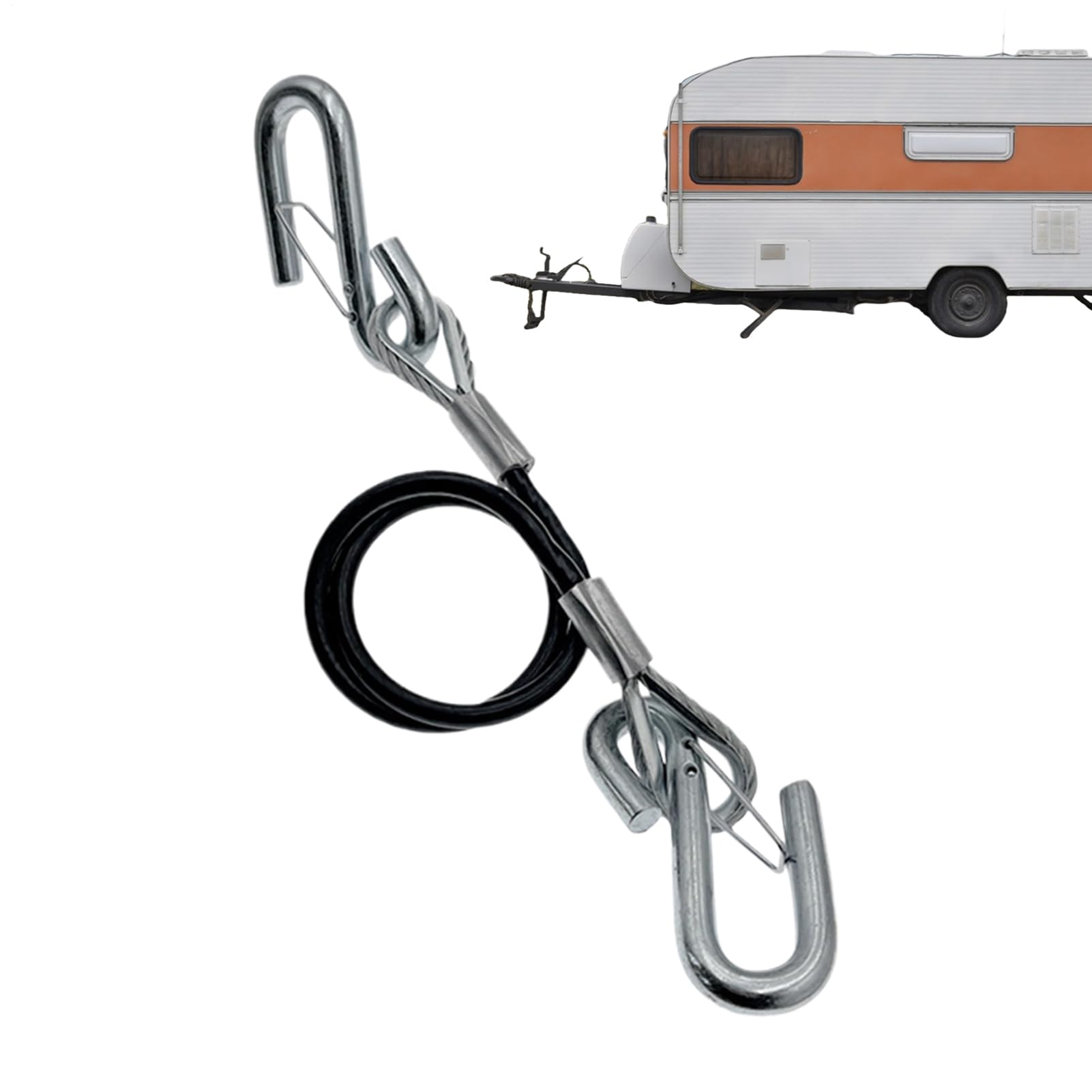 Proypiax Trailer Bremsnotkabel | Federnder Zugseil-Sicherheitsgurt mit Spiraldraht - Verstellbares 70 cm Bremsseil-Zugzubehör für Wohnmobile, Autos & Anhänger Proypiax Trailer Bremsnotkabel | Federnder Zugseil-Sicherheitsgurt mit Spiraldraht - Verstellbares 70 cm Bremsseil-Zugzubehör für Wohnmobile, Autos & Anhänger von Proypiax
