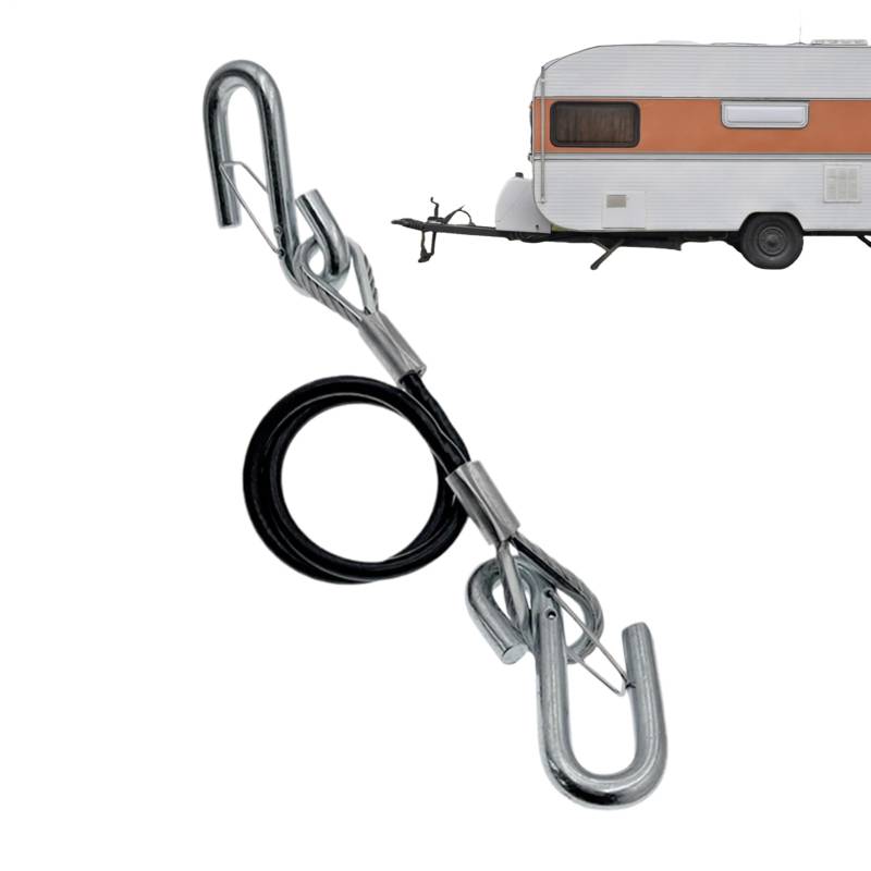 Proypiax Trailer Bremsnotkabel | Federnder Zugseil-Sicherheitsgurt mit Spiraldraht - Verstellbares 70 cm Bremsseil-Zugzubehör für Wohnmobile, Autos & Anhänger von Proypiax